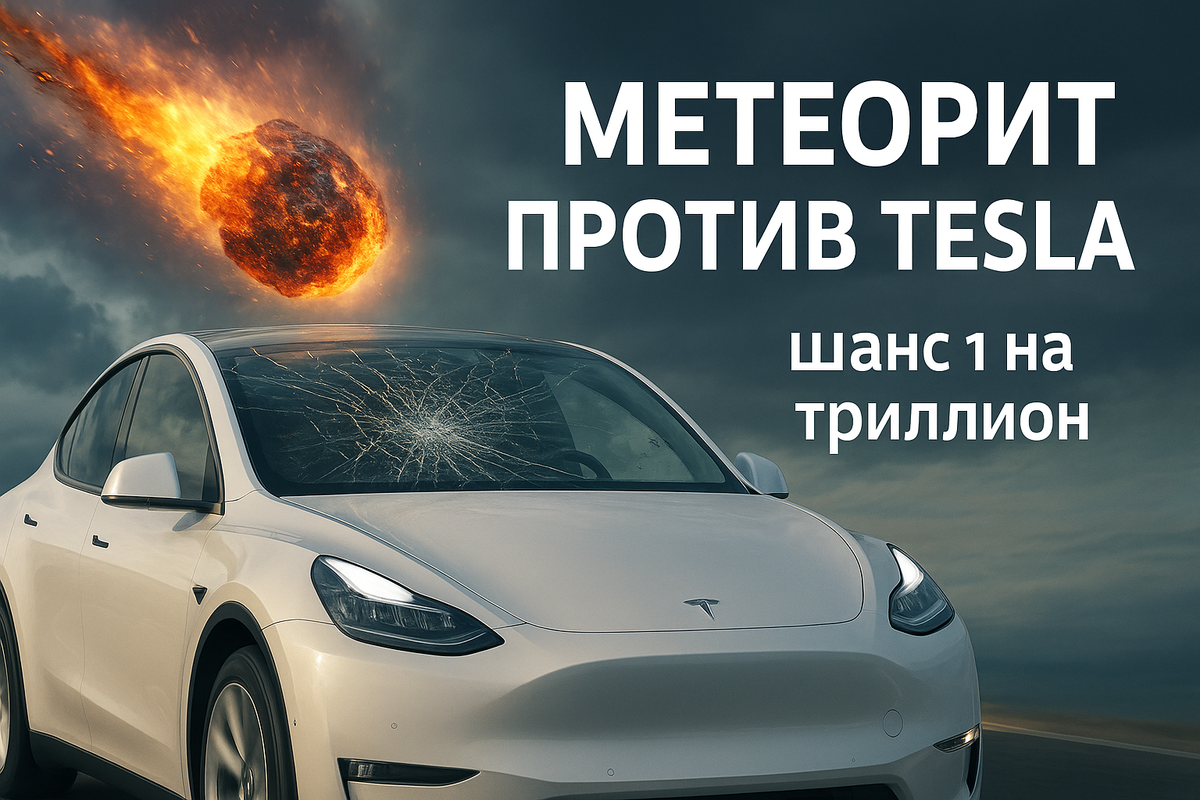 В Tesla попал метеорит