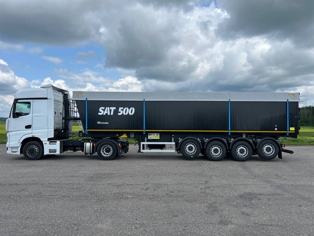 Полуприцеп зерновоз с алюминиевым кузовом SAT500