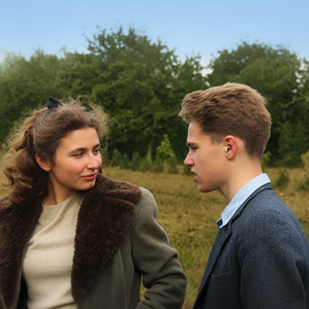 Фото Надежды Уманской и Владимира Шахурина. Восстановленное черно-белое фото