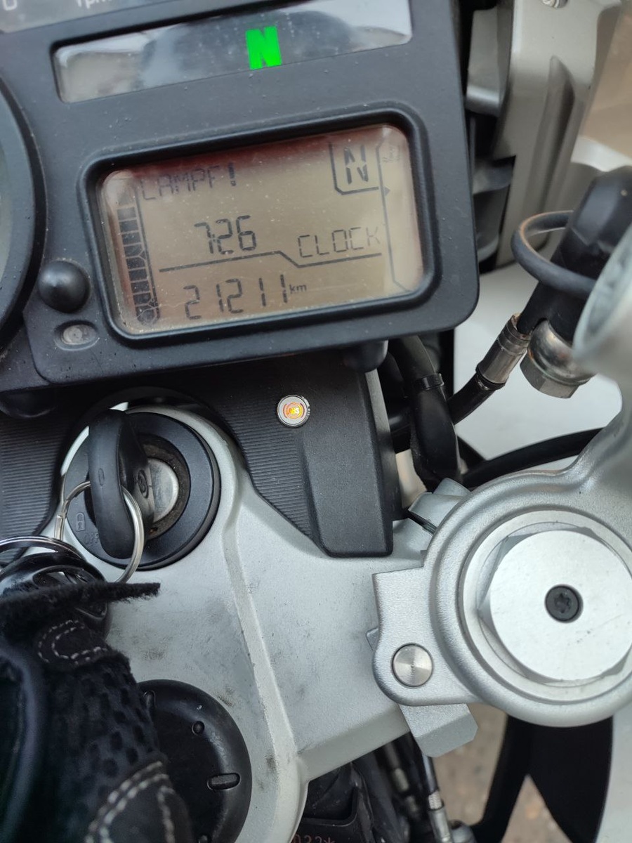 Прогреваю мотоцикл