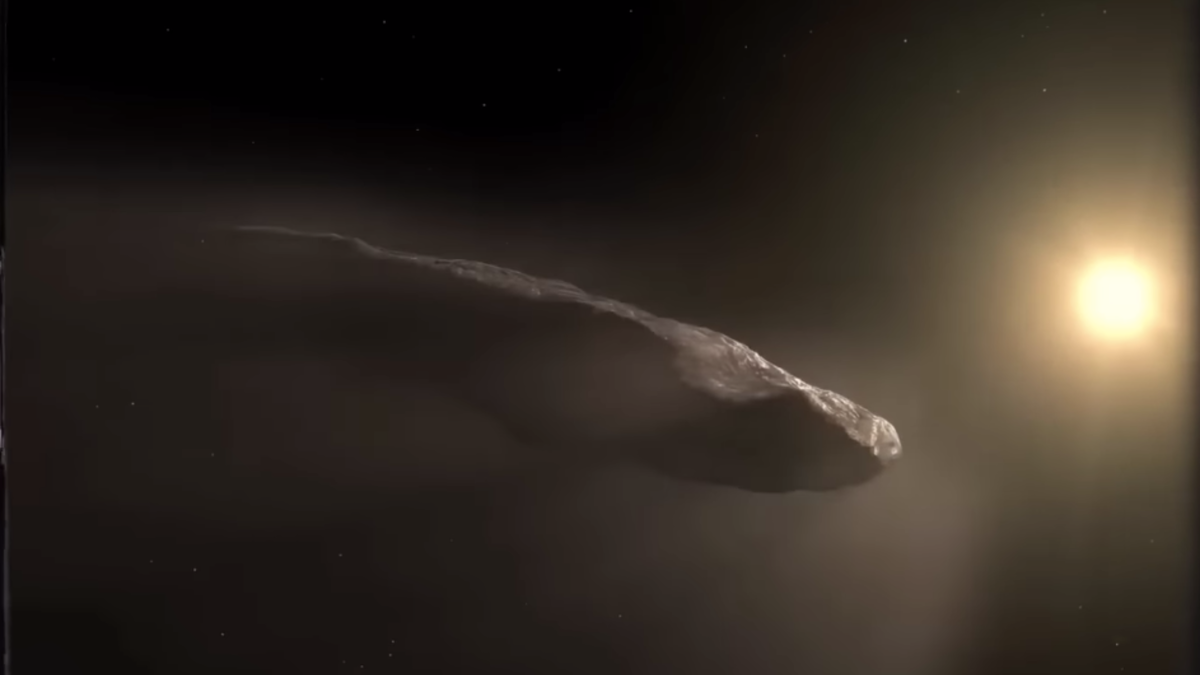 Компьютерное изображение межзвездного объекта 3I/ATLAS