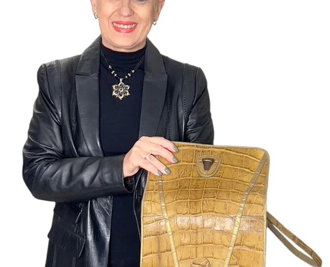 Мужская сумка "Боно-02" из натуральной кожи крокодила