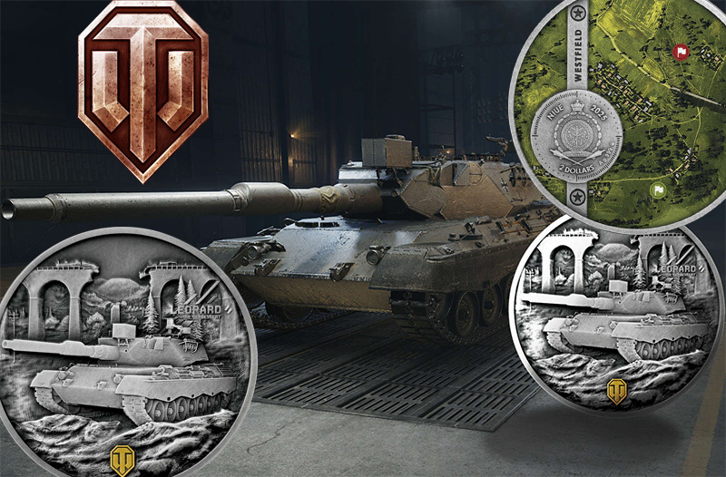 Монета Ниуэ «World of Tanks» 2 доллара 2025