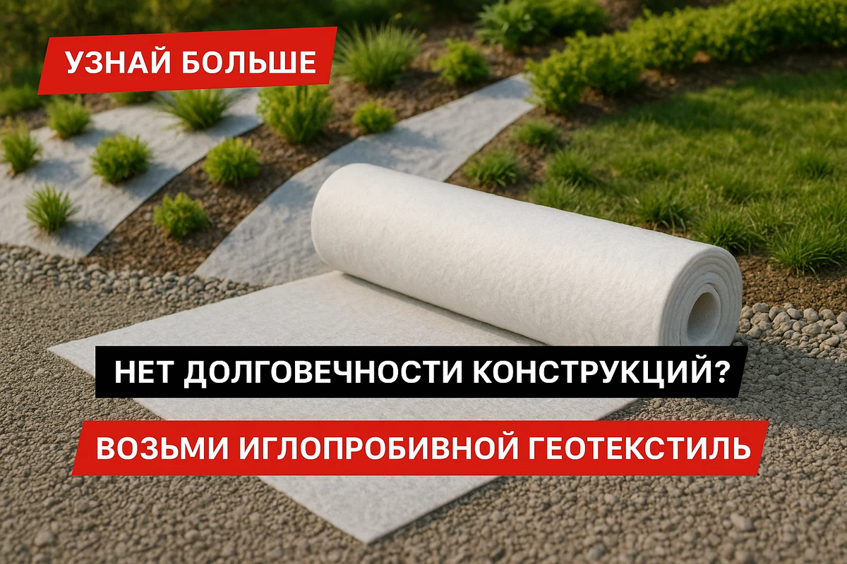 Нетканый иглопробивной геотекстиль — универсальный строительный материал