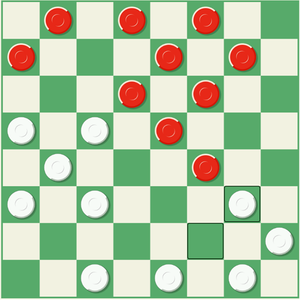 1…a7-b6 2. c5xa7 d6-c5 3. b4xd6 e5xc7 4. g3xe5 f6xd4xb2