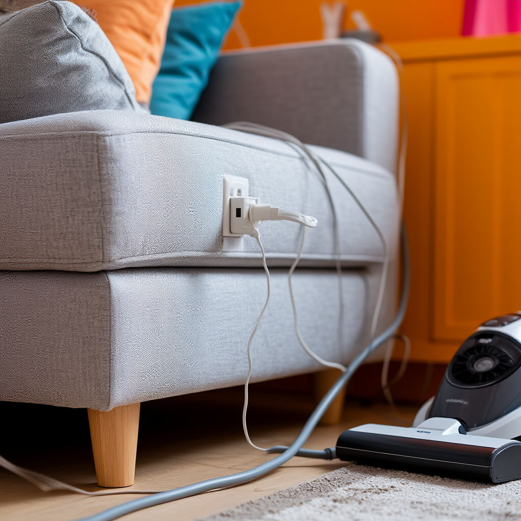 Может, розетку прямо в диван вставить?