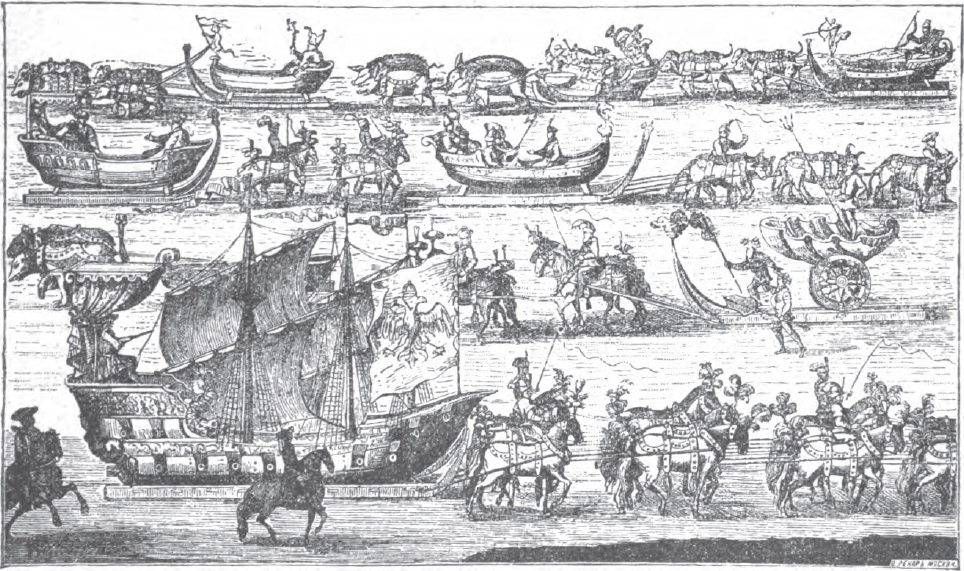 Маскарадное шествие 1722 года. Гравюра XVIII века