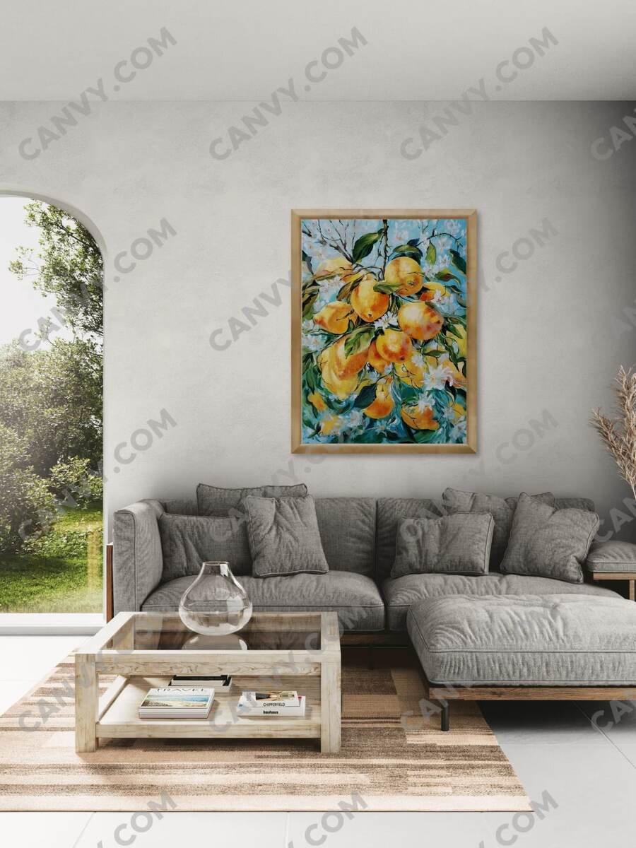 Холст, масло, Лимонное дерево, художник Олана Дерябина