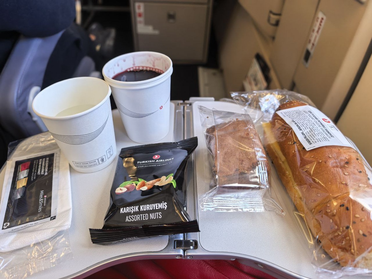 Питание на рейсе Turkish Airlines