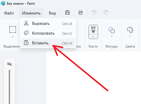 Рис. 2 Копирование изображения/ Вставка изображения в редактор.