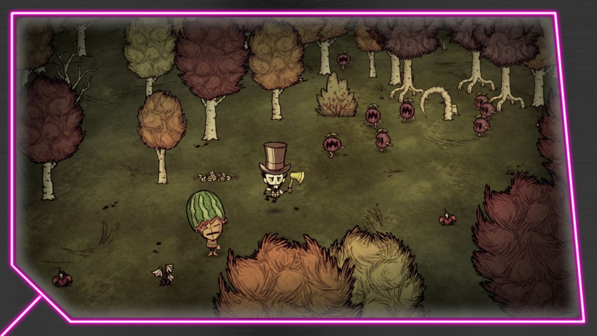 2 игрока в начале развития в игре Don't Starve Together