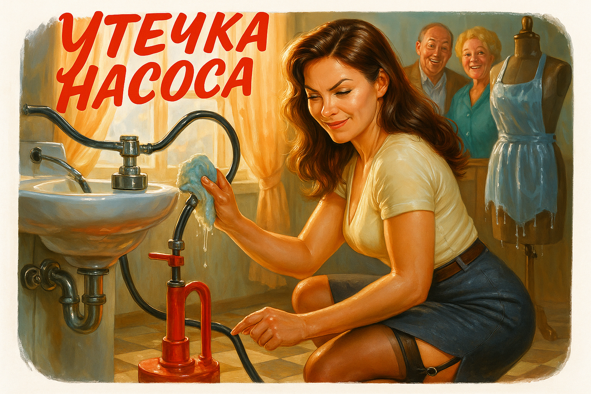    Насос с насосом, на котором проверяется утечка воды admin