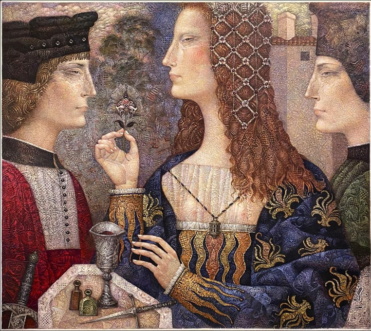 © Александр Сигов. Вино для фаворита.  Акрил, холст. 90 x 80 см.