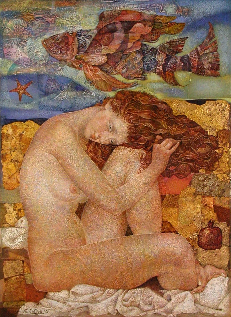 © Александр Сигов. На золотом песке. Холст, масло. 110 x 80 см.