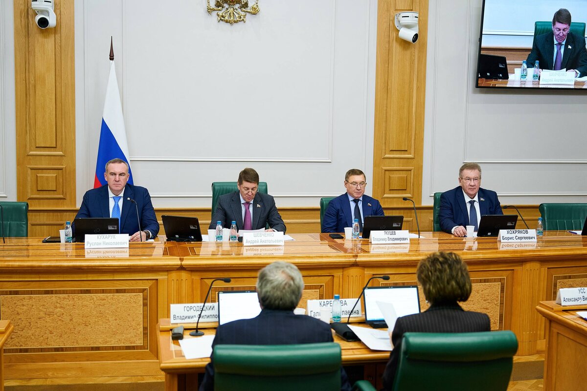 Заседание в Совете Федерации. Источник: t.me/kuharuk_ruslan