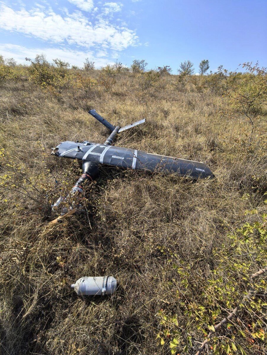    Беспилотник, сбитый крымскими «барсиками». Фото: Из личного архива Яна Гагина