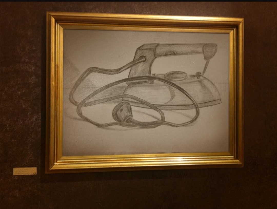 "Ностальгия" утюг прошлого века... Карандаш. Формат А3