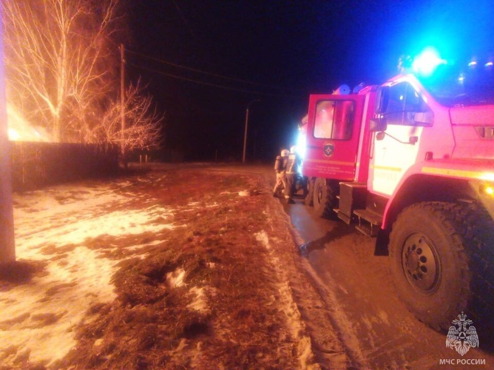    Пожар в Бельмесево. Источник: МЧС Алтайского края