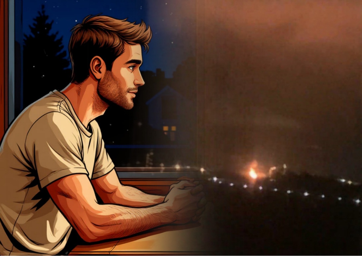 Сгенерировано ИИ, стоп-кадр очевидца.