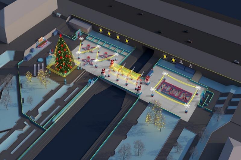    Проектная документация. Эскиз ледового городка в Историческом сквере Екатеринбурга