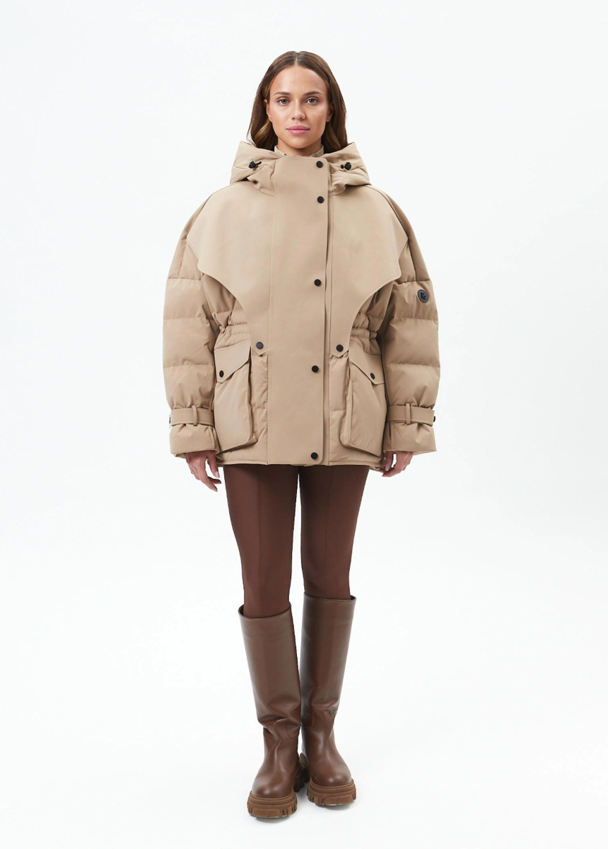 "Овальная" бежевая с кнопками