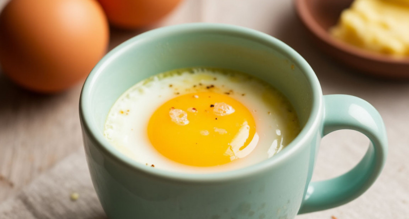    Яичницу на сковородке больше не жарю — беру простую кружку: получается в 2 раза вкуснее и быстрее