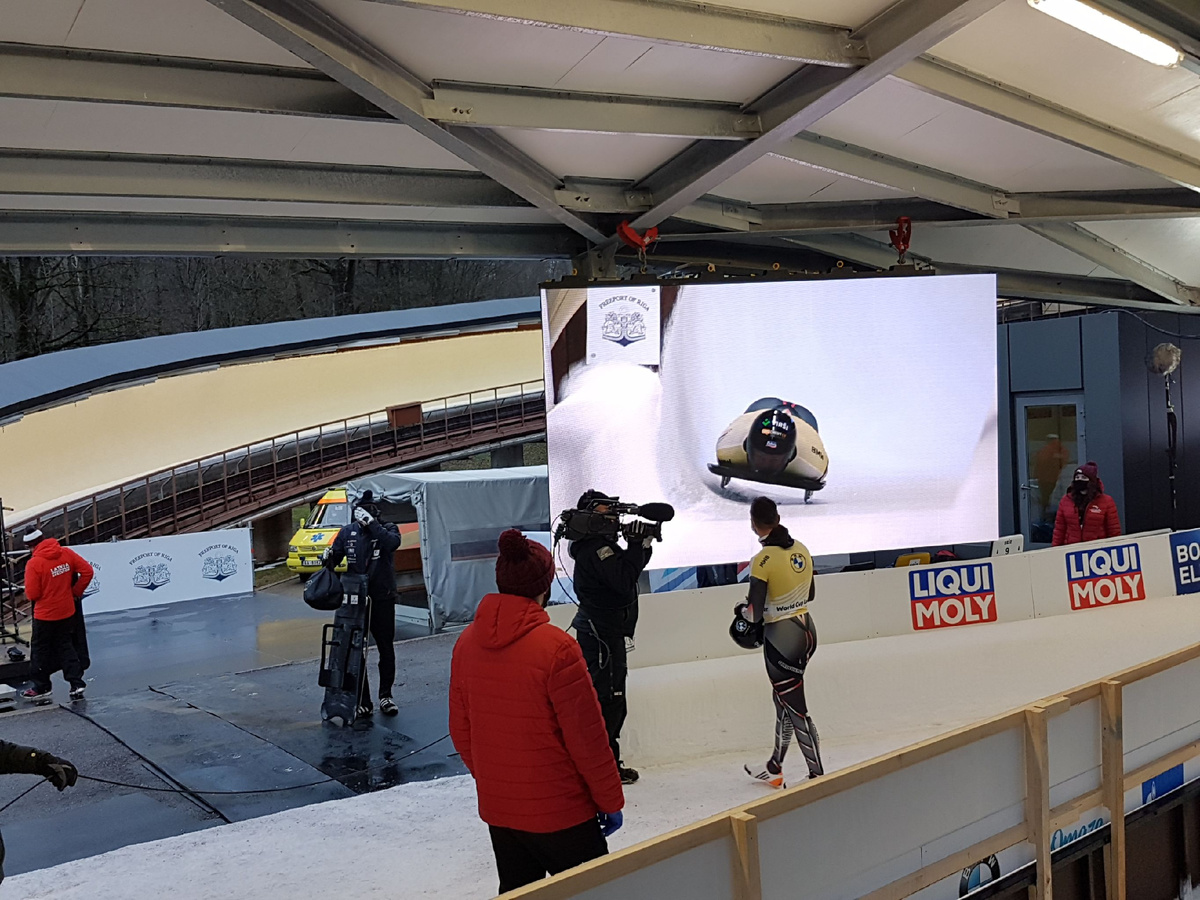 Санно-бобслейная трасса в латвийской Сигулде © Sputnik