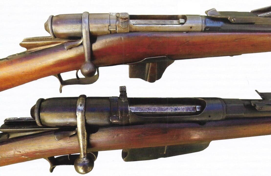 Винтовка обр. 1870/87 (вверху) и обр. 1870/87/15 (внизу).