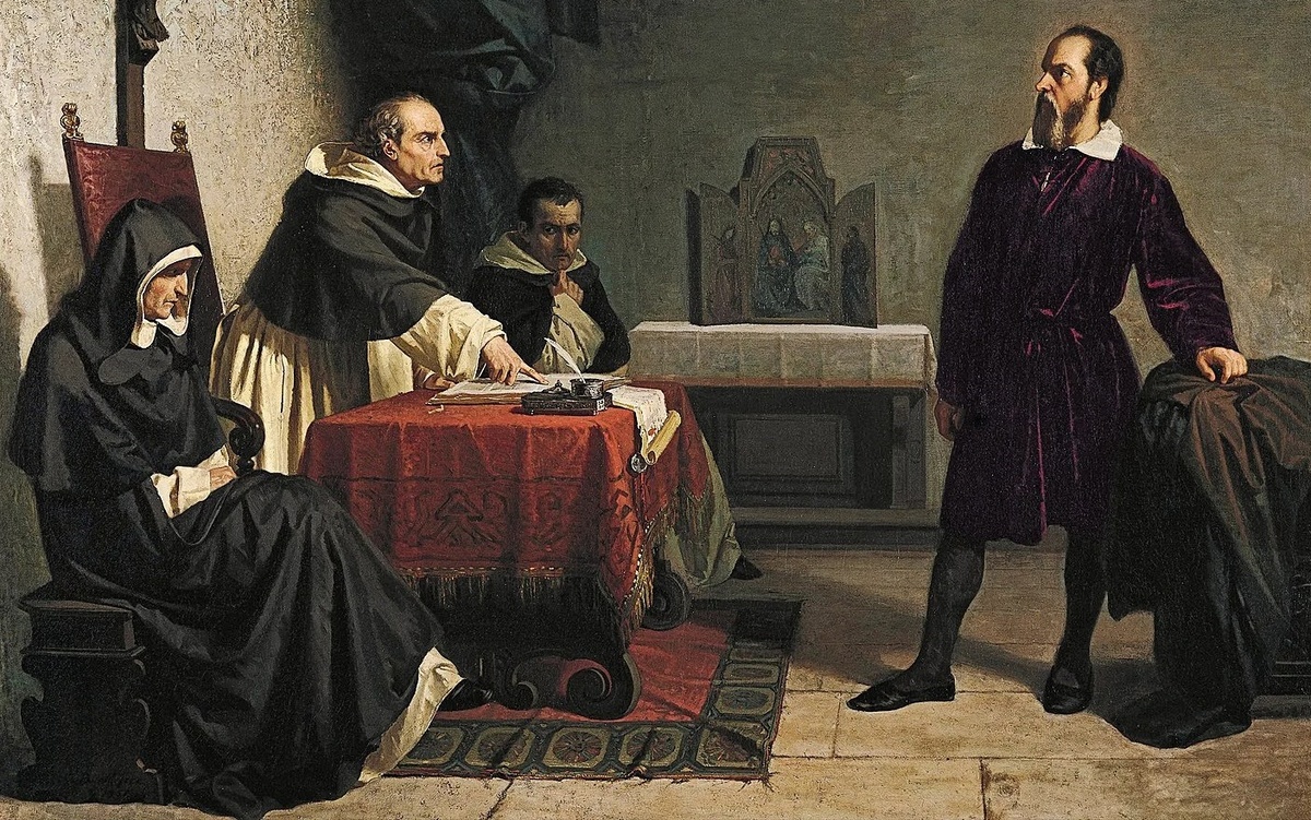 Галилей перед римской инквизицией. 1857. Кристиано Банти