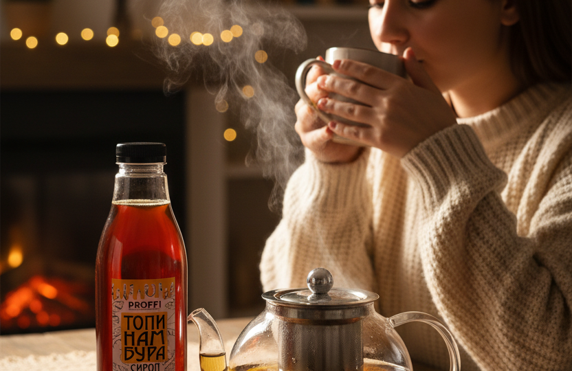 Согревающий чай с сиропом топинамбура: вкусно, полезно и тепло!