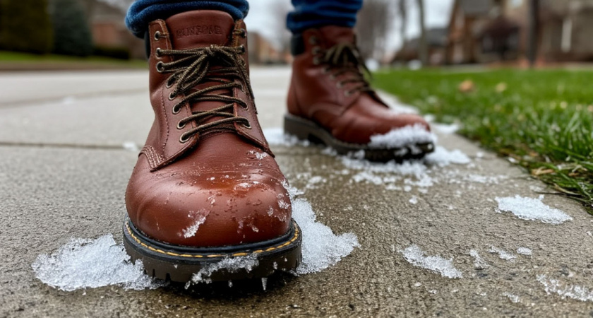    3 мазка на подошву - и ботинки не скользят даже в лютый гололед: хожу как по песку