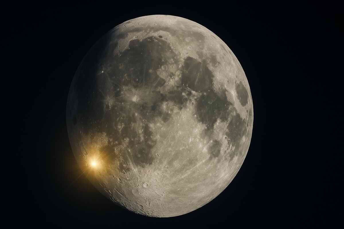 Луна, метеориты и загадочные вспышки