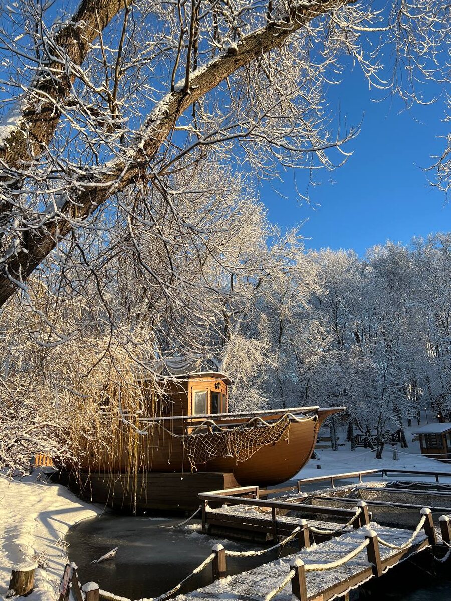 Какая красота зимой в РК Рыбацкая деревня