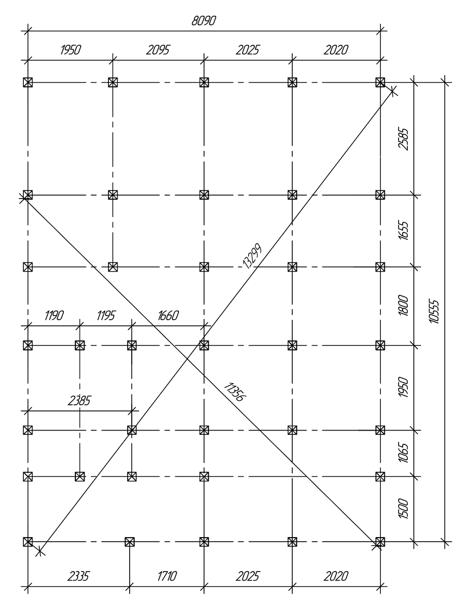 План свайного поля