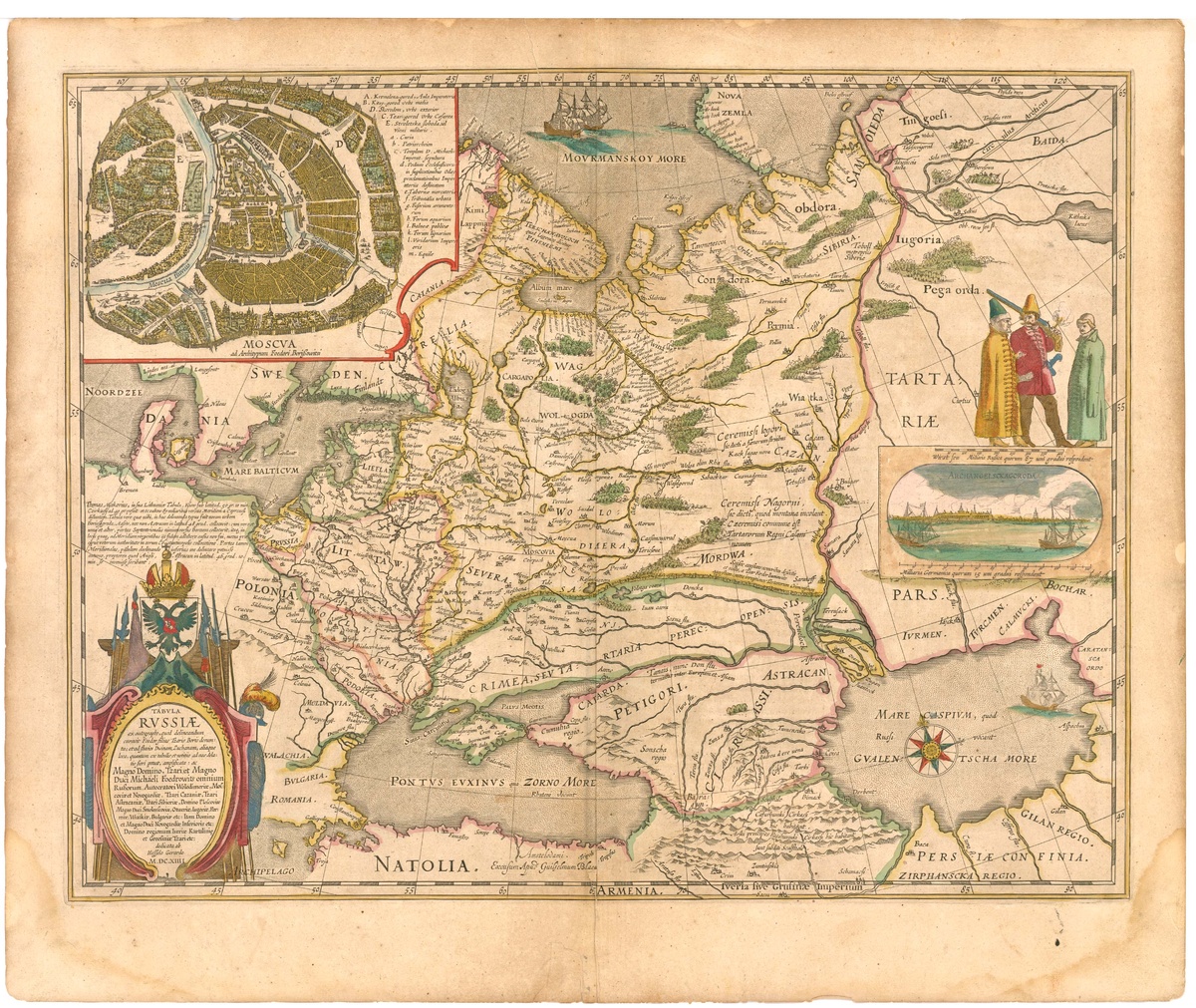 Theatrum Orbis Terrarum, sive Atlas Novus in quo Tabulæ et Descriptiones Omnium Regionum, Editæ a Guiljel: et Ioanne Blaeu. Amsterdami, 1645. Vol. I. 17. Tabula Russiæ
