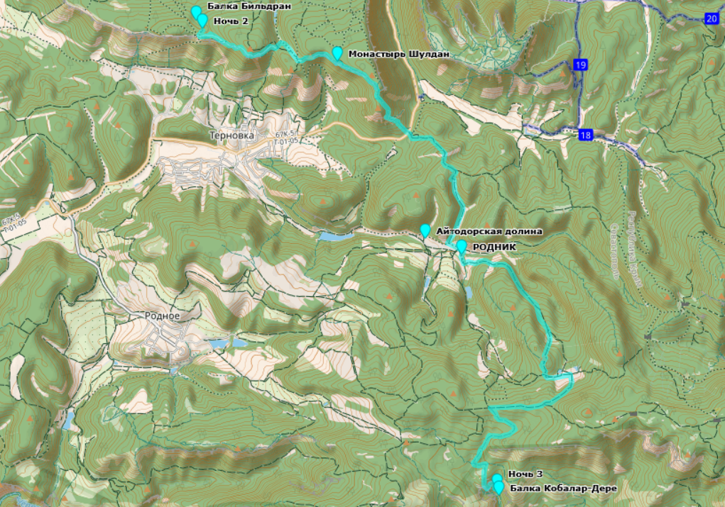 Нитка маршрута третьего дня