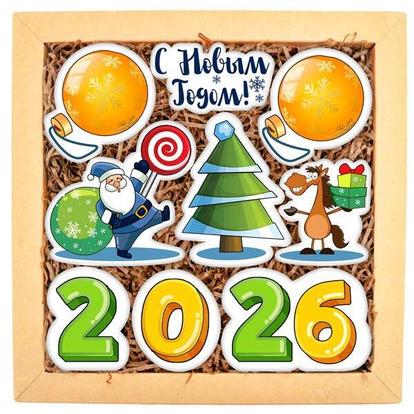 Фигурное печенье и пряники с цветной печатью на Новый год 2026