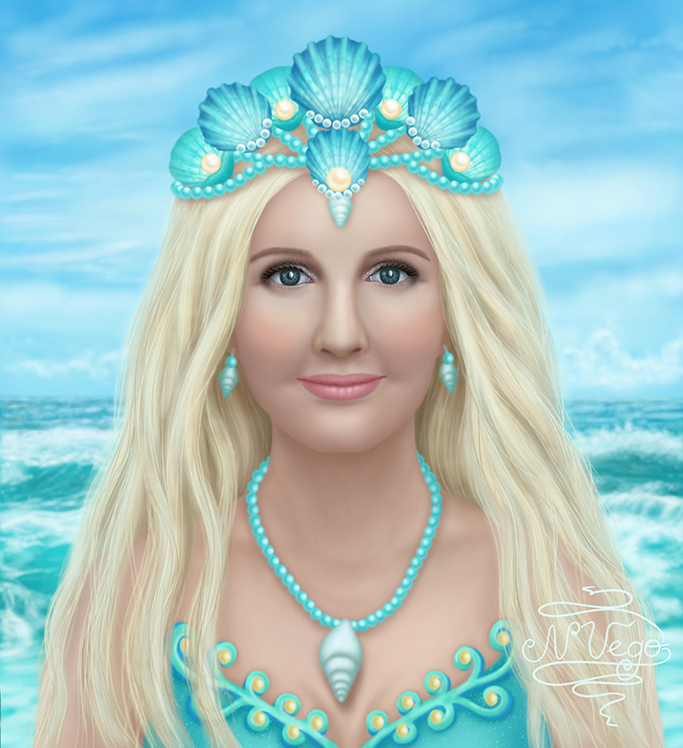 Н. Вего "Автопортрет в образе русалки"