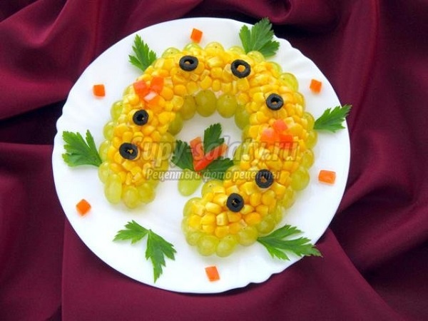 Салат «Подкова» на Новый год Лошади