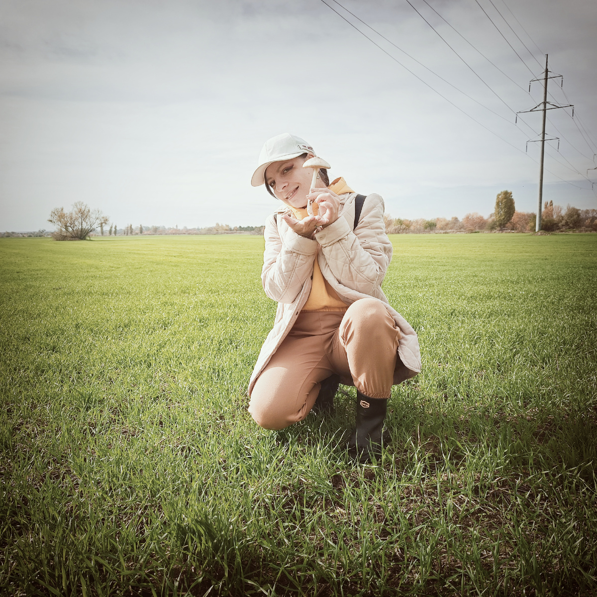 Вот такая она длинноногая, без юбки, но с вольвой - мешочком у основания 
