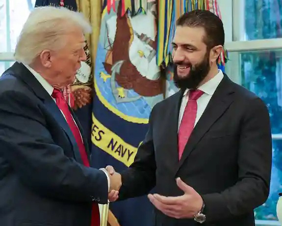   Трамп встречает аш-Шараа в Вашингтоне. Фото: пресс-служба Белого дома