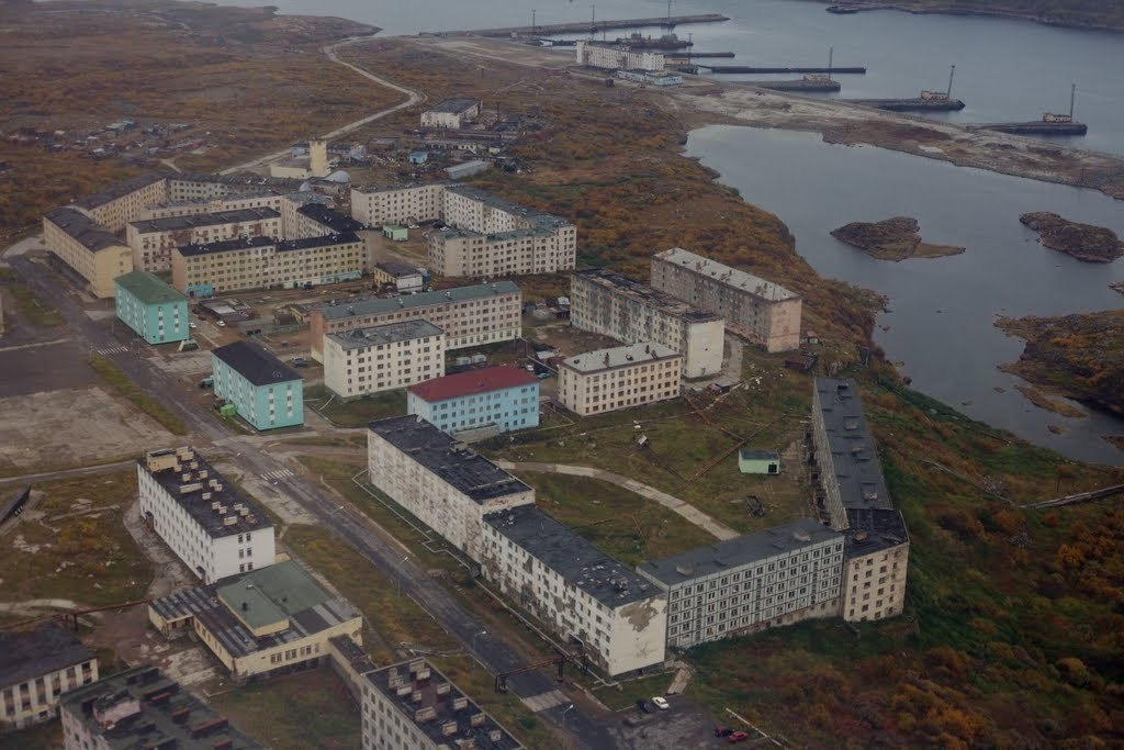 Город Островной, вид сверху