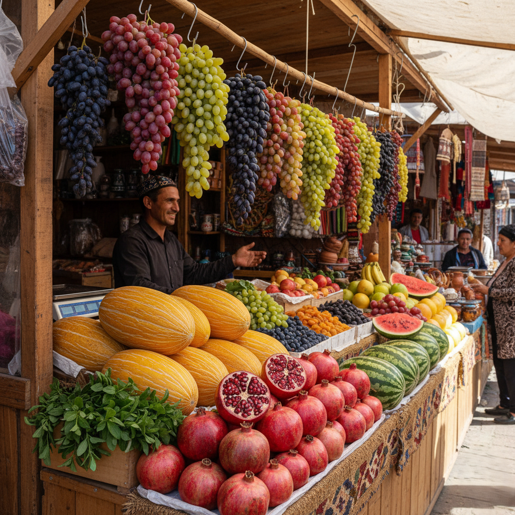 Фрукты в Узбекистане — это предмет особой гордости и богатства страны, где благодаря теплому климату и плодородным почвам выращивается огромное разнообразие плодов. Узбекские фрукты славятся своим исключительным вкусом, ароматом и натуральностью