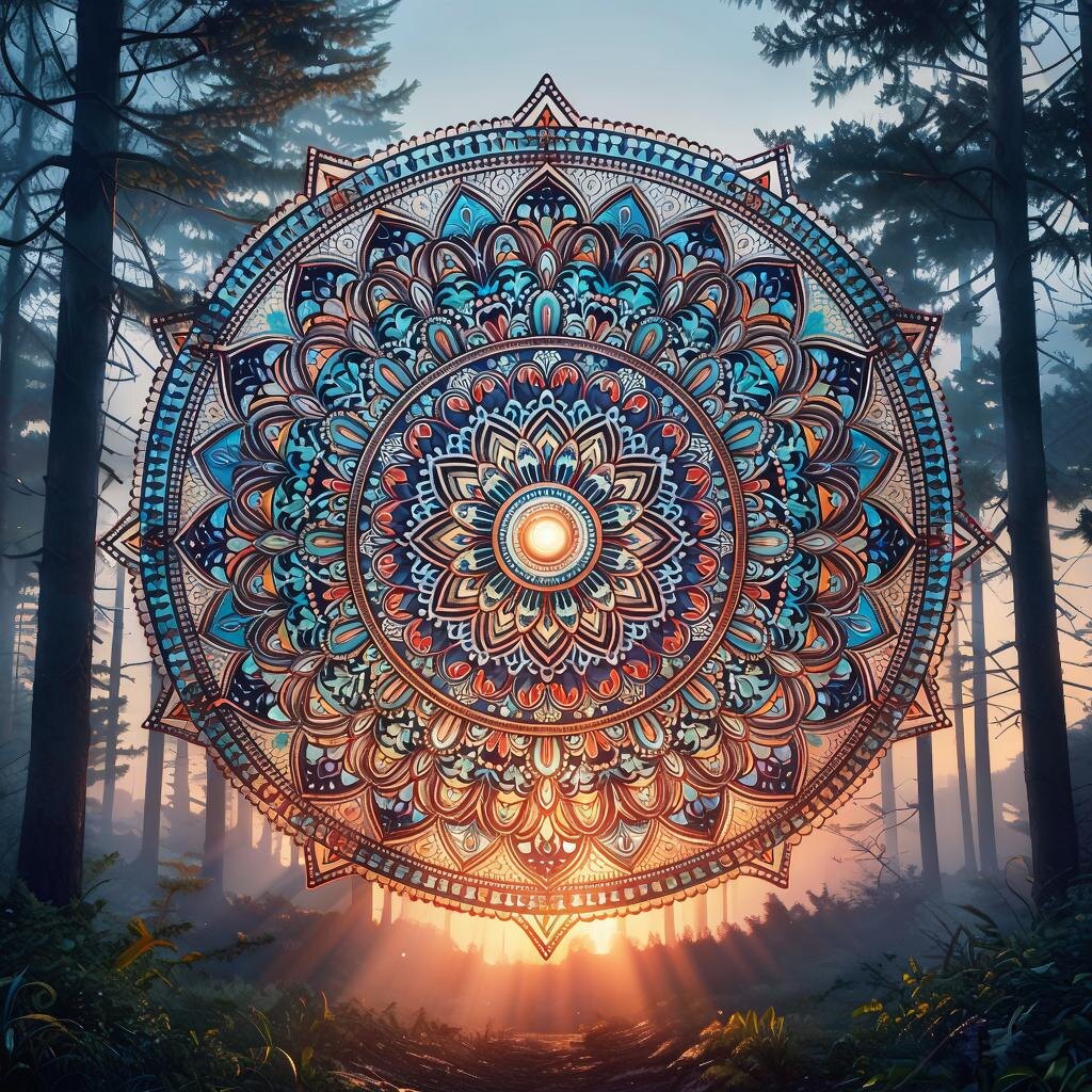 Как составить личную янтру для исполнения желания: магия геометрии. Иллюстрация сгенерирована нейросетью