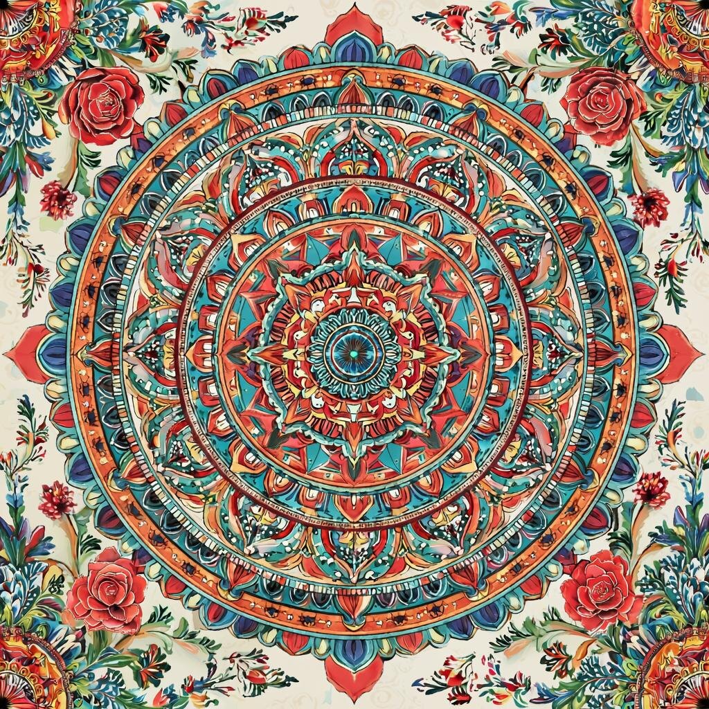 Как составить личную янтру для исполнения желания: магия геометрии. Иллюстрация сгенерирована нейросетью