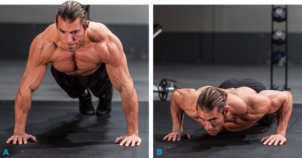 Классические отжимания.