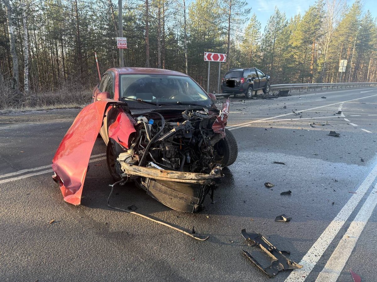   Стали известны подробности ДТП под Петрозаводском, где иномарка улетела в отбойник© ГАИ Петрозаводска