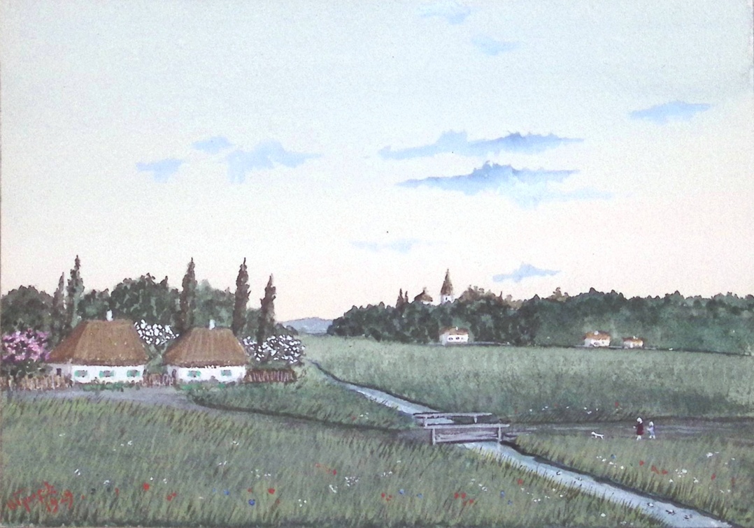 Рисунки воскрешали в памяти адмирала дорогие его сердцу места. 1929 г. (Из коллекции Российского фонда культуры)