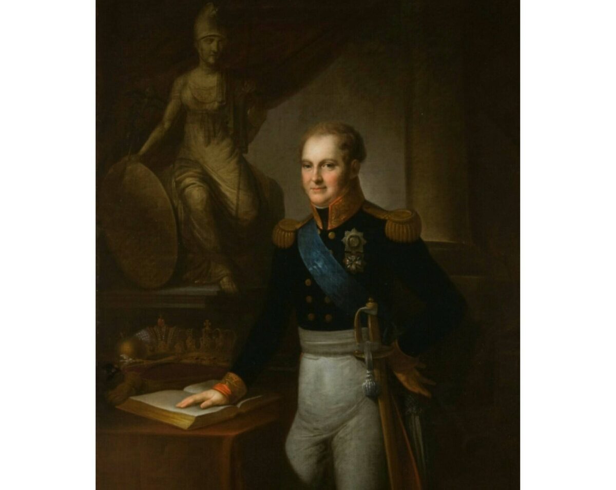 Неизвестный художник. Портрет Александра I (фрагмент). Между 1815–1825 гг. @ Государственный Русский музей. Источник: rusmuseumvrm.ru