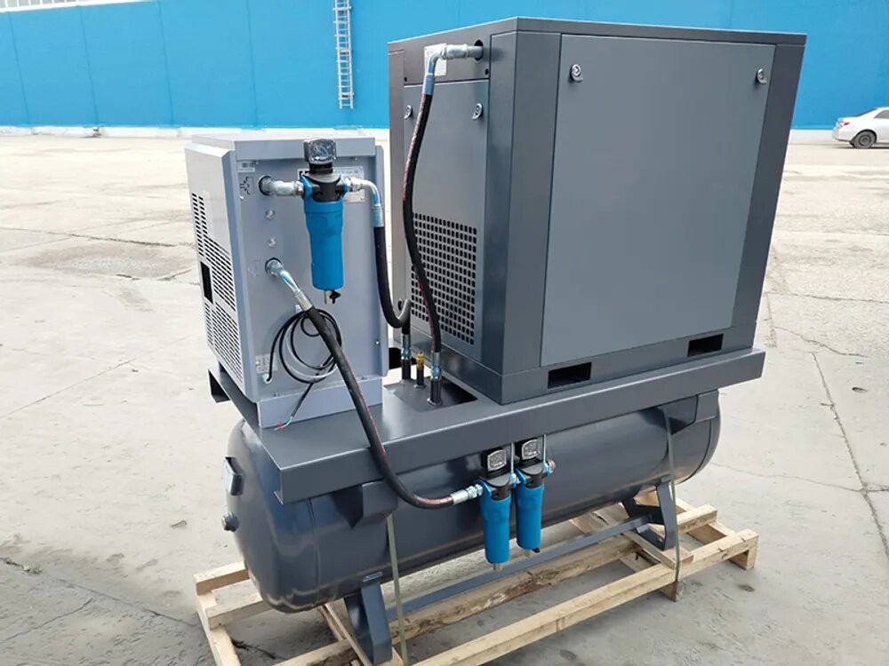 Винтовой компрессор с осушителем и блоком фильтров